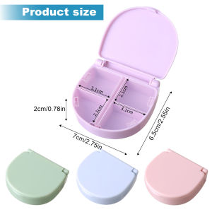 1 Pcs Small Pill Case Portable Pill Organizer Pills Container for Pocket 4 Compartments Daily Compact Travel Medicine Holder