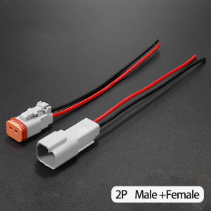 1Set  DT Waterproof Connector Kit 2/3/4/6/8/12 Pin Male Female for Automotive Motorcycle Marine Wiring