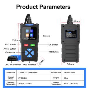 Automobile Fault Diagnosis Instrument Engine Trouble Code Reader Fault Codes Diagnostic Scanning Tools Universal Version