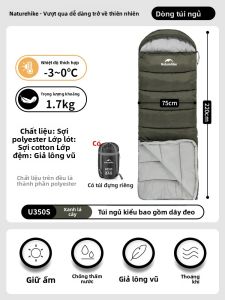 NatureHike | Túi Ngủ Dày Đặc Biệt Cho Mùa Đông Dành Cho Người Lớn Dùng Ngoài Trời Có Thể Làm Chăn Hai-trong-một