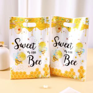 10/20/50pcs Sweet Honey Bee Candy Bags Cookie Packaging Bags  For Kids Birthday Wedding Bee Theme Party Supplies