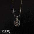 CHROME HEARTS NECKLACE-KALUNG TITANIUM SILVER PRIA WANITA ANTI KARAT TIDAK LUNTUR-CJR TITANIUM. 