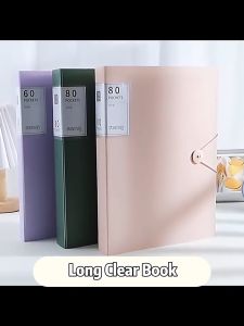 Clear Book Long Folder Organizer Paper Organizer Clear Folder Transparent Folder Presentation Book Long Size 35x23.5cm