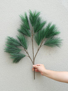 Large Artificial Pine Branches Sun-resistant Outdoor Decoration Signal Tower Christmas Pine Fake Leaves Evergreen Branch
