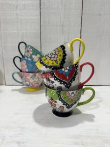 Cốc Cà Phê Gốm Sứ Chân Cao Màu Sắc Cơ Bản Sáng Tạo Cốc Ăn Sáng Sữa Muesli Cà Phê Cốc Đựng Nước Bằng Gốm Sứ Cho Mọi Lứa Tuổi