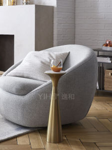 Luxury Stainless Steel Sofa Side Table Mini Tea Table for Hotel Living Room Balcony Designer Sample Room Artistic Style Furniture