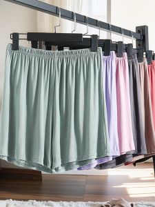 High Waist Casual Pants Womens Modal Shorts Summer Loose Sleepwear Thin Base Layer Safety Pants Outerwear Wide Leg Trousers