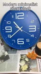 Silent Wall Clock: Creative Fashion Home Stereo Digital Large Size Clock