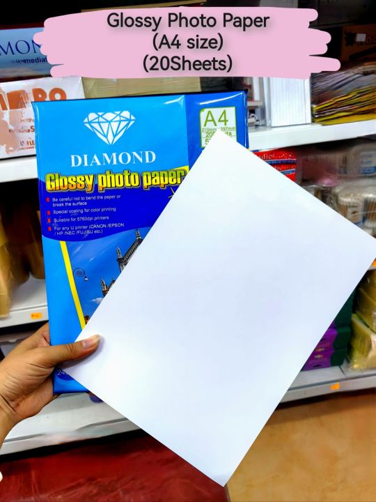 20sheets/pack Diamond Glossy Photo Paper (A4 size) | Lazada PH