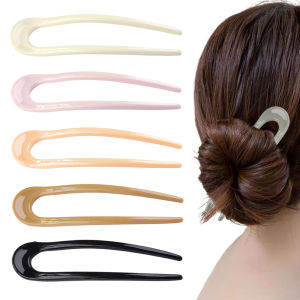 เครื่องประดับผมสำหรับผู้หญิงที่ยอดนิยม อเนกประสงค์ สไตล์เรียบง่าย U สีสันสดใส เครื่องประดับผมแบบหมู่บ้าน เครื่องประดับผมสไตล์เกาหลี