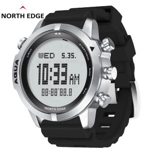 NORTH EDGE | Đồng Hồ Máy Tính Lặn Kỹ Thuật Số NORTH EDGE Dành Cho Nam Đồng Hồ Lặn Chuyên Nghiệp Với Máy Đo Độ Cao Áp Kế La Bàn Vỏ Thép Không Gỉ Dây Đeo Silicon