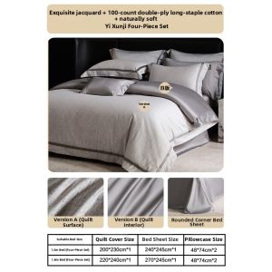Mercury | High-End Long Staple Cotton Double-Ply Sateen Bedding Set 100 Thread Count