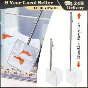Telescopic Stainless Steel Fishing Net Foldable Mesh Betta Tank Accessories Aquarium Detergent Child For