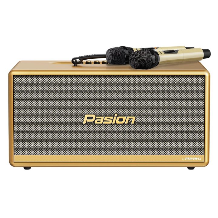 Loa karaoke xách tay cao cấp Paramax Pasion 2C (Loa 3 đường tiếng, 1 bass 25cm(2.5 tấc), 1 loa trung, 1 loa treble, công suất 100W-400W, 2 Micro UHF võ nhôm karaoke chuyên nghiệp)