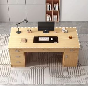 โต๊ะทำงาน โต๊ะ โต๊ะคอมพิวเตอร์ ภาพรวม การชั้นวาง หนังสือ ที่มีขาเหล็กกล้าพ่น ส่งได้