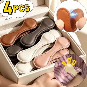 4Pcs Women Men Adjustable Magnetic Clips Pants Hemming Clips Trouser Sleeve Shirt Clip Leather Cuff Shortening DIY Accessories