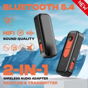 VAORLO | Bộ Thu Phát Âm Thanh Bluetooth 5.4 2 Trong 1 Có Mic Bộ Chuyển Đổi Không Dây 35mm Aux Cho Xe Hơi Máy Bay TV Tai Nghe PC