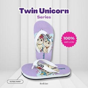 sandal japit anak redline TWIN unicorn series(size23-27)