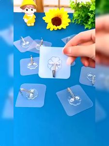 AIODIY móc dán tường trong suốt Có thể sử dụng lại chống ẩm chống nước