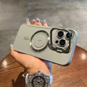 TAOYUNXI | Luxury Flip Up Lens Kickstand For Magsafe Magnetic Phone Case For iPhone 15 16 14 13 12 17 Pro Max Air Shockproof Holder Cover