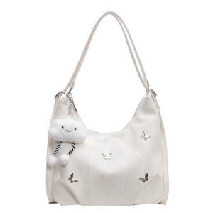 Large Capacity Spring Summer Womens Backpack Fashionable Commuter Dual Shoulder Bucket Tote Bag Multi-Use Single Shoulder Bag