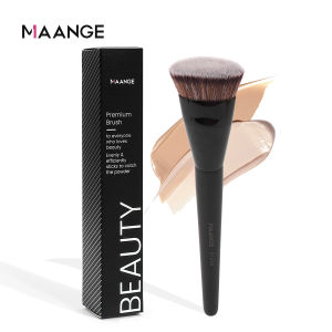 MAANGE เดี่ยวแบนหลอดกลมแบนหัวแปรงรองพื้นพร้อมกล่อง Powder Blush คอนซีลเลอร์แปรงแต่งหน้าเครื่องมือแต่งหน้าที่เหมาะกับผิว