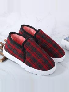 Handmade Old Beijing Cotton Shoes Female Winter Fleece Lined Thermal Soft Bottom Non Slip Beef Tendon Bottom Work Cotton Shoes Casual Mom Shoes