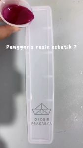 Cetakan Resin Penggaris 20cm Ruler Panjang 20 cm Cetakan Penggaris Garisan Bentuk Persegi Panjang Bahan Silicone Karet Lentur Elastis