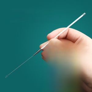 Professional Ear Cleaning Tool with Bamboo Handle Elastic Ear Scraper Seafood Retrieval Itch Reliever Eight Character Ring