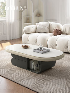 Elegant Minimalist Marble-Top Coffee Table
