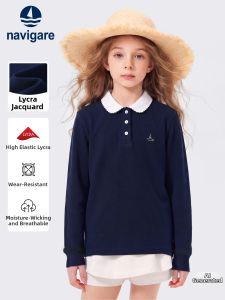 navigare kids | Polo Collar Long Sleeve Girls T-Shirt