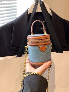 Ladies round Bucket Bag Earphone Red Lipstick Bag Wealth Bucket Crossbody Bag Korean Style Single Shoulder Soft PU Mini Bag