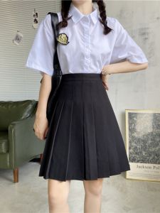 กระโปรงทรงเอเอวสูง กระโปรงทรงเอ กระโปรงสั้นป้องกันการเปิดเผย กระโปรงทรงเอผ้าโพลีเอสเตอร์ กระโปรงทรงเอสไตล์เกาหลี