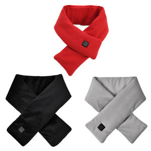 Electric Heated Scarf USB Charging Neck Heating Pad Cold-Proof Thermal Neck Wrap Warmer Soft for Climbing Hiking Cycling