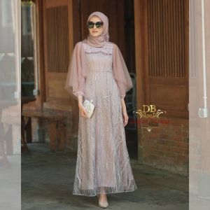 Dress Brukat Wanita Terbaru Modern Kekinian Luna Series / Gamis Wanita / Long Dress Wanita / Baju Kondangan Wanita / Long Dress Kondangan / Gamis Brukat Jumbo / Dress Brukat Remaja / Gamis Remaja Modern / Baju Muslim Wanita / Gamis Pesta Mewah Jelita