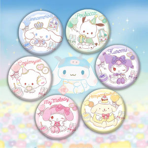 Sanliou เข็มกลัดติดหน้าอกเมโลดี้ตรา Kuromi ของสะสมที่ห้อยสุนัขหยกกุ้ยหลินกล่องตาบอดสุนัขพุดดิ้งฮาปา