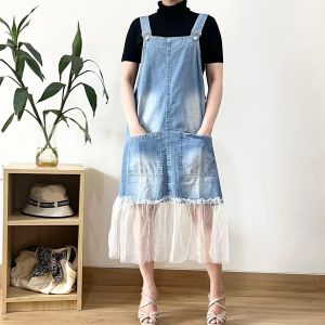 ●ECLAIRE● 0IS Overall Jeans Washed Midi Tile Pocket Unik Kasual Casual Mode Modis Trendy Kekinian Urban (NO INNER)