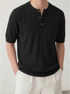 OUMULONG | HENRY COLLAR Luxury Breathable Short Sleeve T-shirt