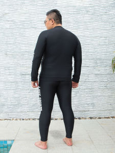 ชุดว่ายน้ำไซส์ใหญ่สำหรับผู้ชายและผู้หญิงเสื้อชุดว่ายน้ำชุดโต้คลื่นดำน้ำดูผอมมีซิปกันแดดสำหรับใส่แช่น้ำพุร้อนริมทะเลซานย่า