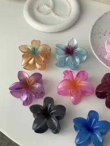 SUMMERTOP JP2064 Jepit Rambut Jedai Model Bunga Kamboja Bali Hair Clip Akrilik Aksesoris Rambu