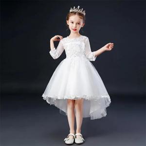 Childrens Dress Birthday Party Princess Dress Flower Girl Wedding Girl White Wedding Dress Girl Piano Host Performance Costume