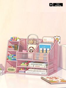 WUBUWEI | Desk Organizer Storage Box Document Stationery Categorization