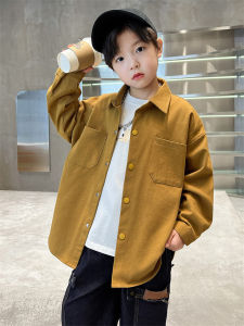 Boys Casual Shirt Jacket Spring Style Childrens Simple Stylish Clothing Long Sleeve Polyester Fiber Spring Season Boys Outfit