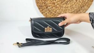 Tas selempang wanita tali panjang kulit sintetis shoulder bag cewek tas kecil minimalis fashion