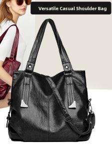 Large Capacity Multi-Functional Ladies Tote Bag 2025 Trendy Multi-Layer Crossbody Vintage Handbag Single Shoulder Bag