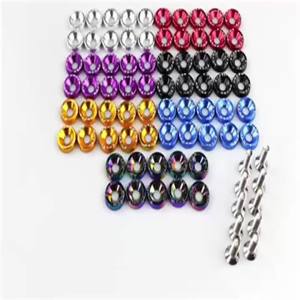 10 Bộ Ốc Vít Hợp Kim Nhôm M6 Cho Xe Hơi Vòng Đệm Chắn Bùn Ốc Vít Lõm Động Cơ Ốc Vít Biển Số Gioăng Tạo Kiểu Xe Hơi Đa Năng