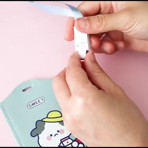MOONSTRUCK Card Cover Cute Girl Animal Student Card Transport School Office Cartoon卡套可爱卡通少女心胸牌挂绳保护套校园学生公交卡证件套*CV221001*