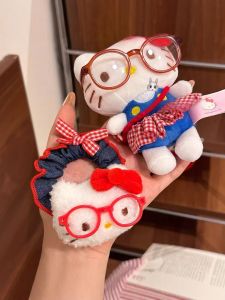 Sweet Red Cat Eyed Hair Ties High Elasticity Hair Bands for Ponytail Childrens Accessories Hair Ornaments Cartoon Style