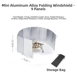 Portable Aluminum Windshield for Camping
