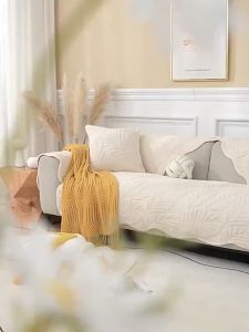 1/2/3/4 Seater Jacquard Sofa Cover Thicken Plush Sofa Towel Cover Non Slip Four Seasons Universal Sofa Cushion for Living Room L Shape Sofa Cover Alas Sofa Patchwork